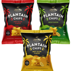 OluOlu Sweet Yellow Plantain Chips 60g Pack of 24